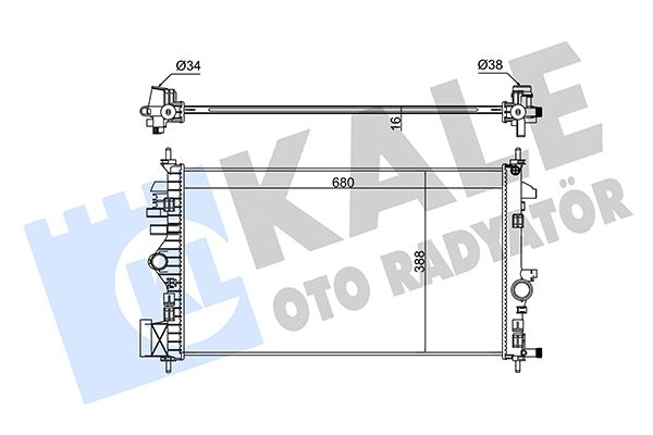 KALE OPEL радиатор охлаждения Insignia 1.6/1.8