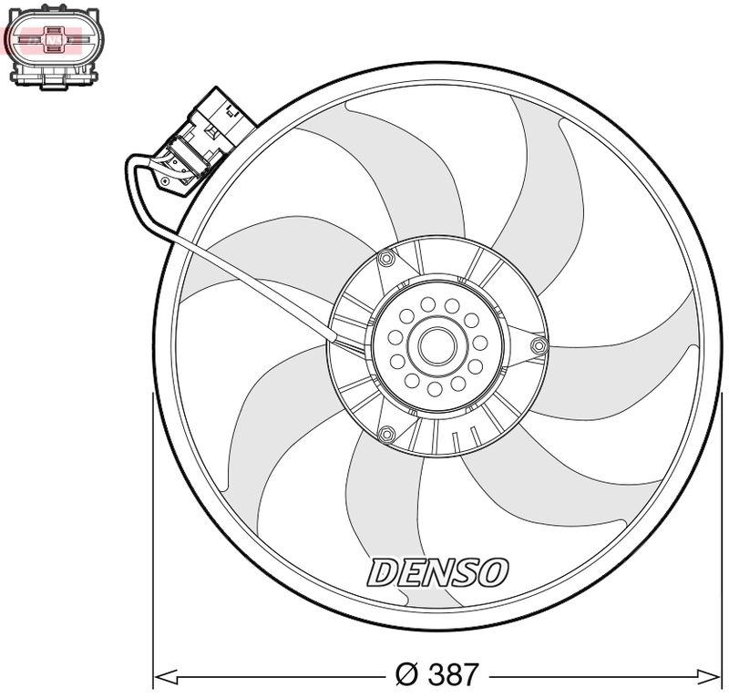 DENSO ventilátor, motorhűtés DER20017