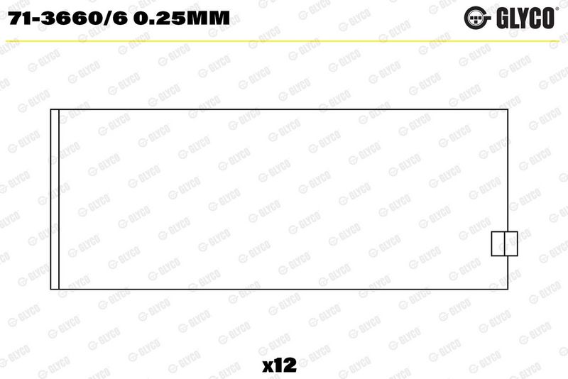 Cuzinet bielă GLYCO 71-3660/6 0.25mm