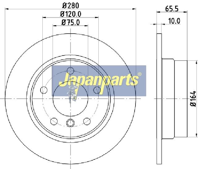 JAPANPARTS Stabdžių diskas