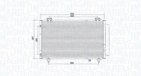 Конденсатор, система кондиціонування повітря, Magneti Marelli 350203925000