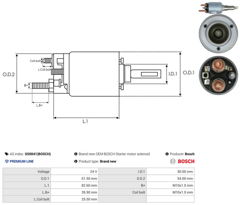 AS-PL SS0041(BOSCH) Solenoid Switch, starter