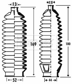 Borg & Beck steering gaiter kit - BSG3308