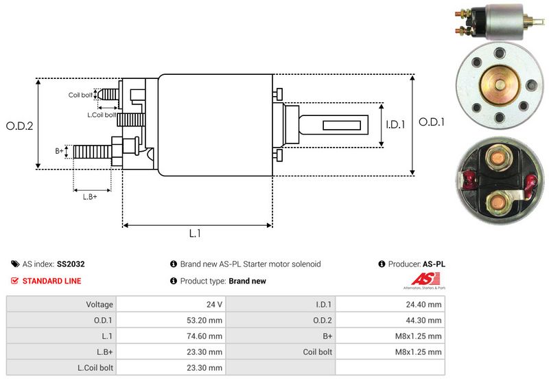 Magnetlülitus, starter, AS-PL SS2032