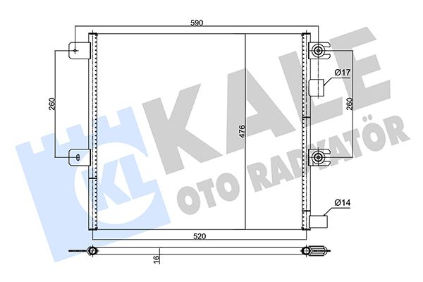 KALE OTO RADYATÖR 360140 - Condenser, air conditioning