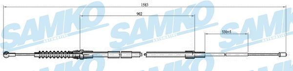 Тросовий привод, стоянкове гальмо, Samko C0968B