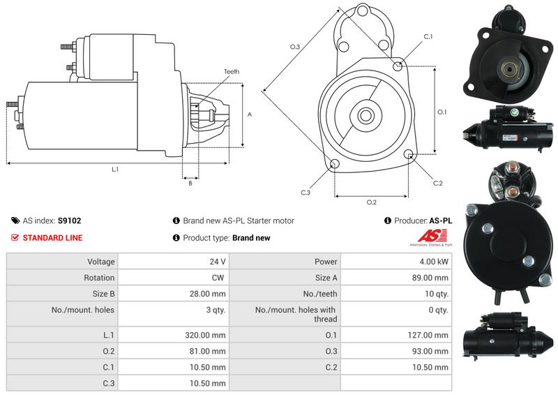 AS-PL S9102 Starter