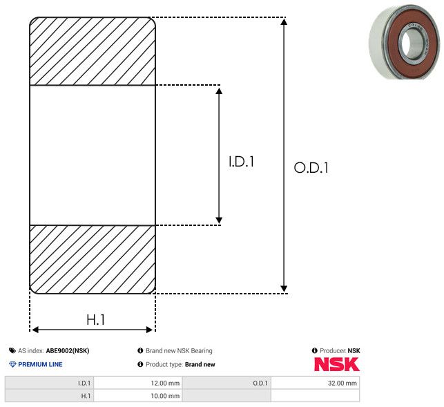 AS-PL ABE9002(NSK) Bearing