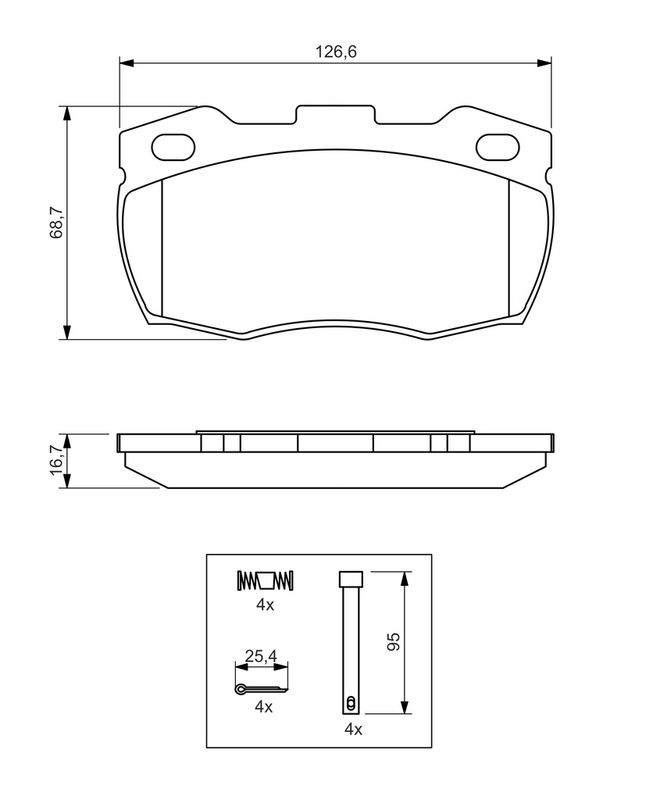 BOSCH 0986494291 Brake Pad Set, disc brake