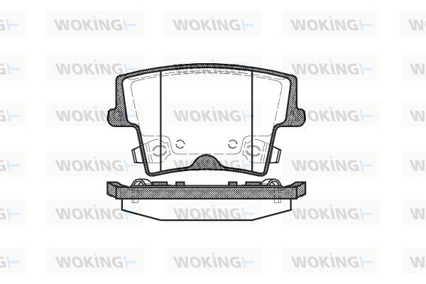 Комплект гальмівних накладок, дискове гальмо, Woking P10273.08