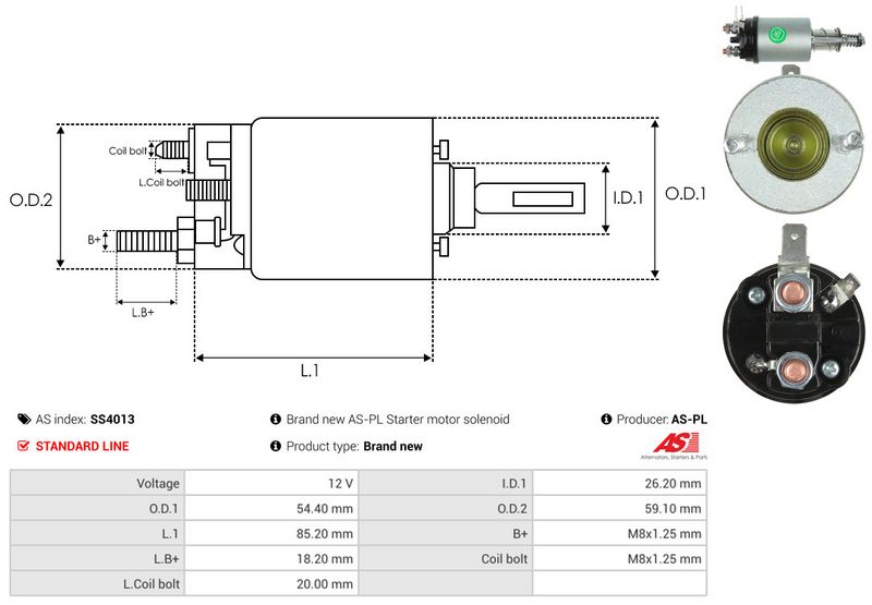 Magnetlülitus, starter, AS-PL SS4013