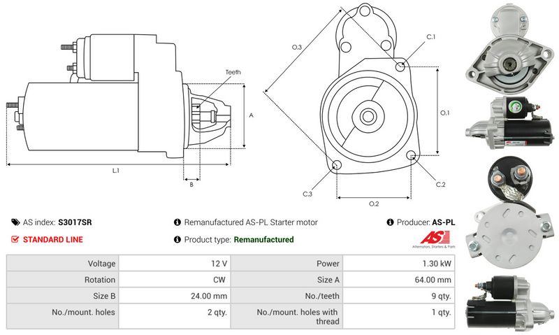 AS-PL S3017SR Starter