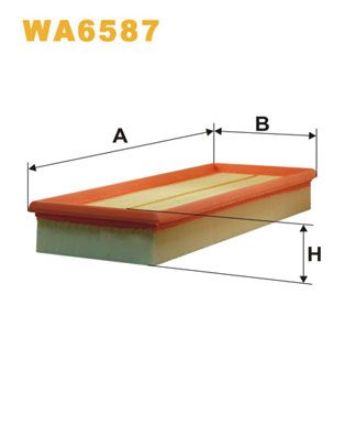 Повітряний фільтр, фільтрувальний елемент, Mercedes C (W203/W204), CL (C215/C216), CLC (CL203), CLK (A/C209), CL Wix Filters (WA6587), Wix Filters