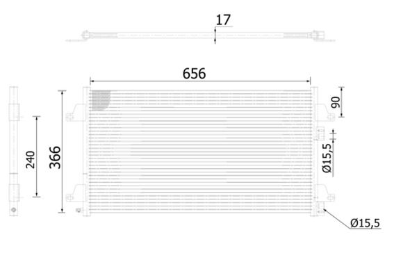Product Image - Condensor, airconditioning - AC366000S - MAHLE