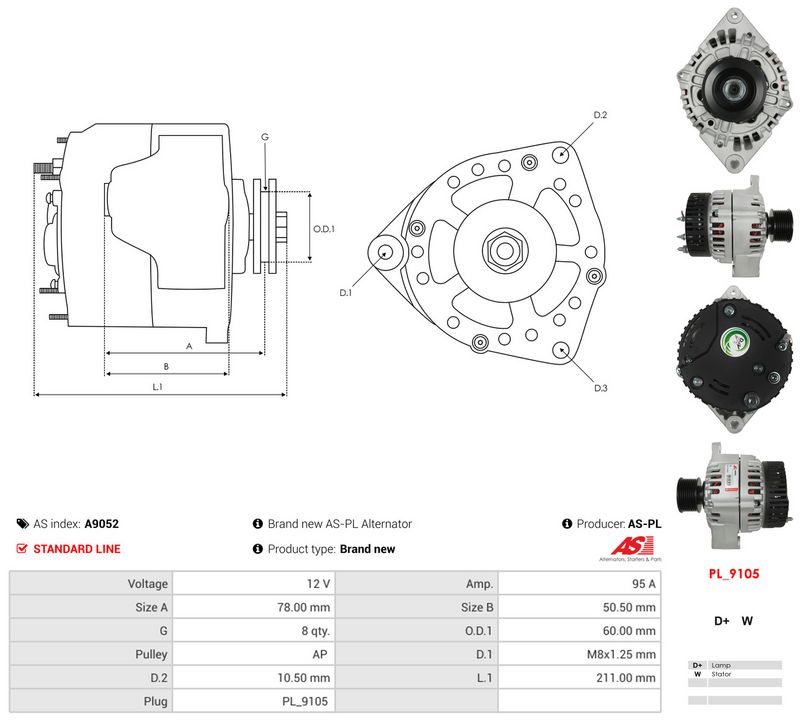 Generaator, AS-PL A9052