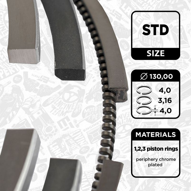 Product Image - Zuigerveerset - R1001100 - ET ENGINETEAM
