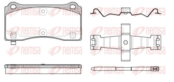 REMSA 0983.14 Комплект гальмівних накладок, дискове гальмо