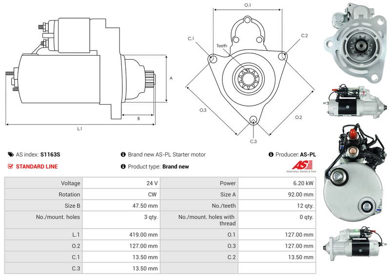 AS-PL S1163S Starter