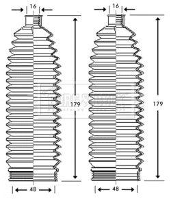 BORG & BECK gumiharang készlet, kormányzás BSG3219