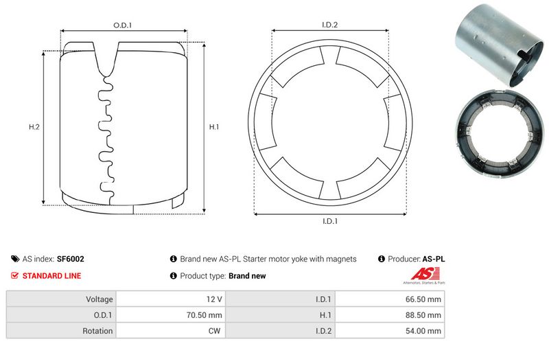Mähis, starter, AS-PL SF6002