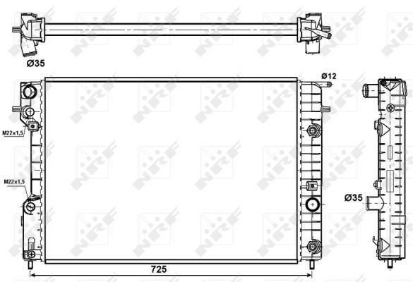 NRF 519689 Radiator, engine cooling