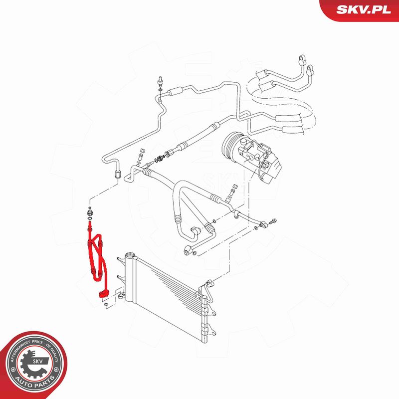 ESEN SKV 54SKV704 High/Low-pressure Line, air conditioning