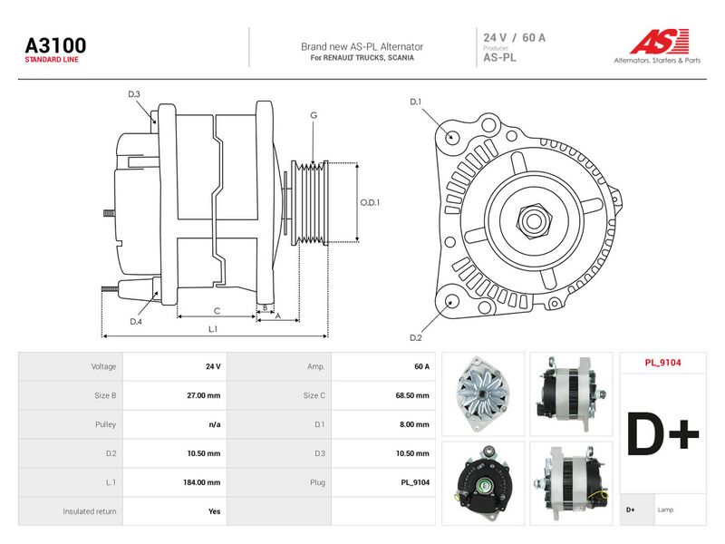 This part match OEM code: 5000786439