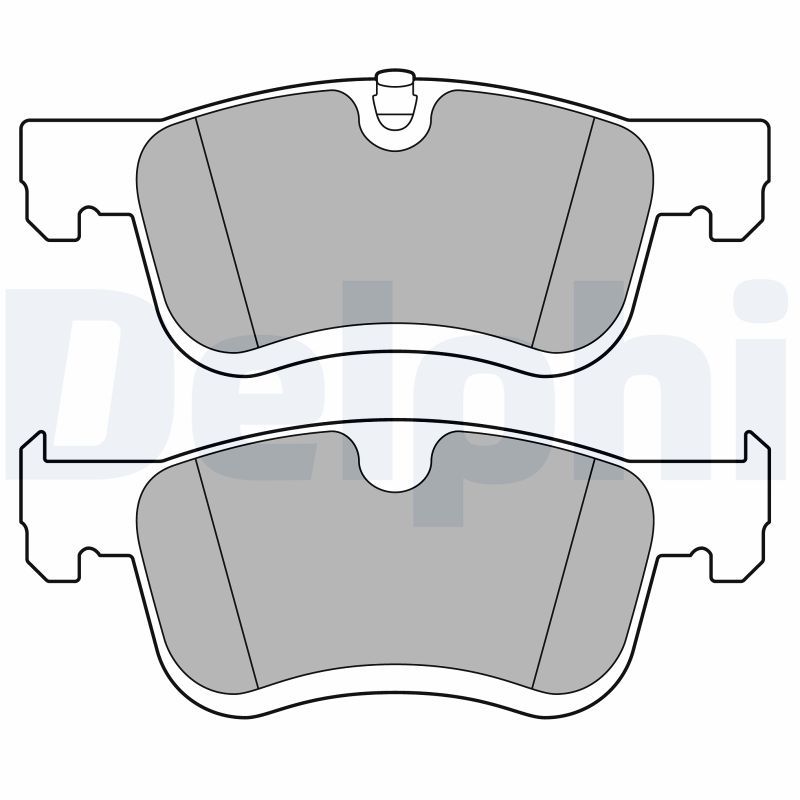 Комплект гальмівних накладок, дискове гальмо, Delphi LP3675