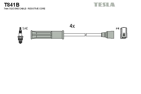 Комплект проводів високої напруги, Tesla T841B