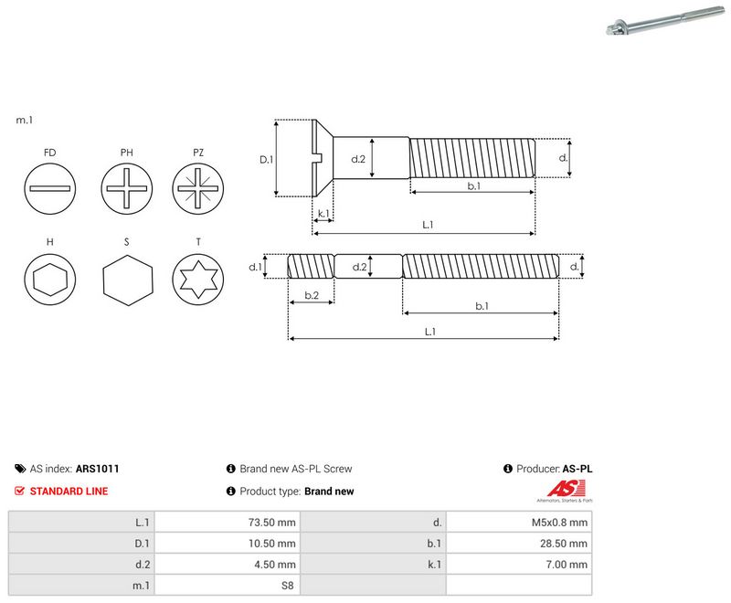 AS-PL ARS1011 Repair Set, alternator