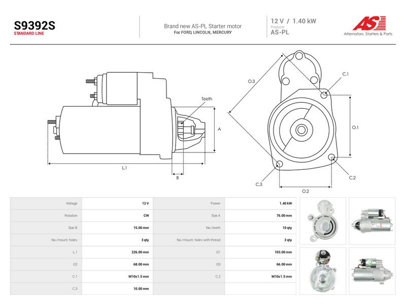 Prekė atitinka OEM kodą: F3DZ-11002-A