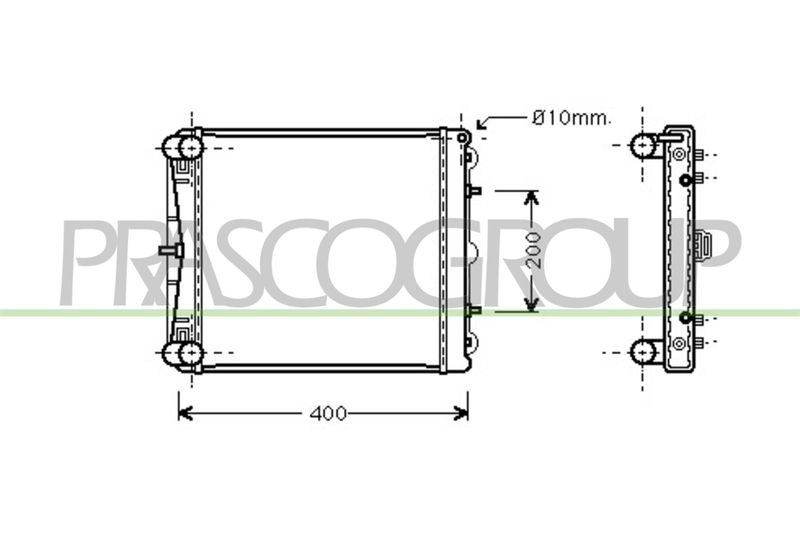 PRASCO hűtő, motorhűtés PR620R002