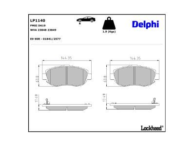 DELPHI LP1140 - Brake Pad Set, disc brake
