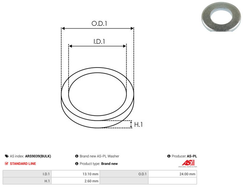 AS-PL ARS9039(BULK) Repair Set, alternator