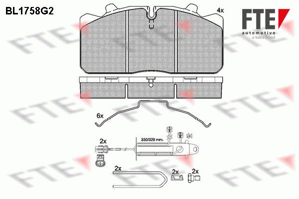 FTE 9500042 - Brake Pad Set, disc brake