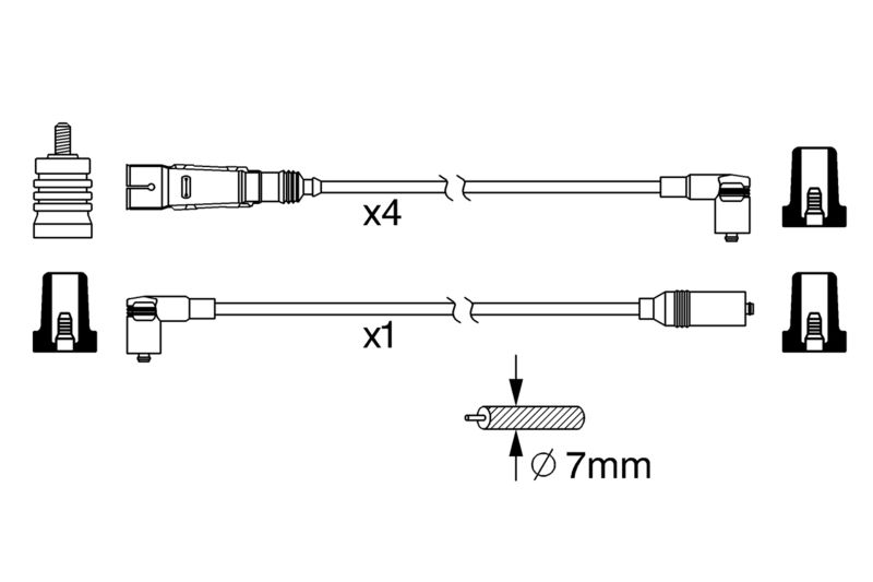 BOSCH 0 986 356 342 Ignition Cable Kit