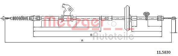 METZGER huzal, rögzítőfék 11.5830