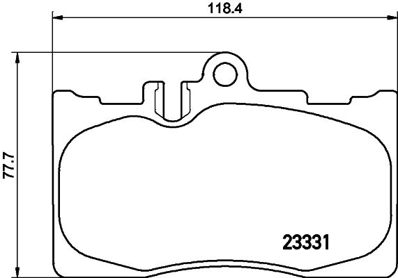 Комплект гальмівних накладок, дискове гальмо, Hella Pagid 8DB355009-861