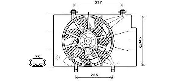 AVA QUALITY COOLING ventilátor, motorhűtés FD7557