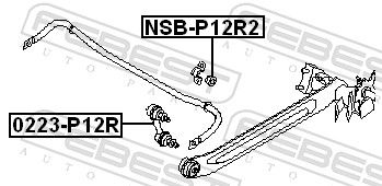 FEBEST 0223-P12R Link/Coupling Rod, stabiliser bar