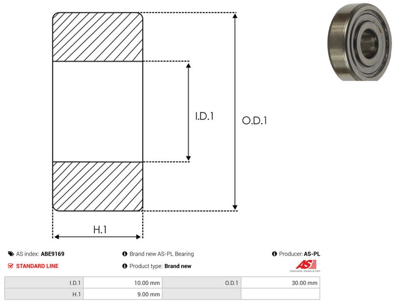 AS-PL ABE9169 Bearing