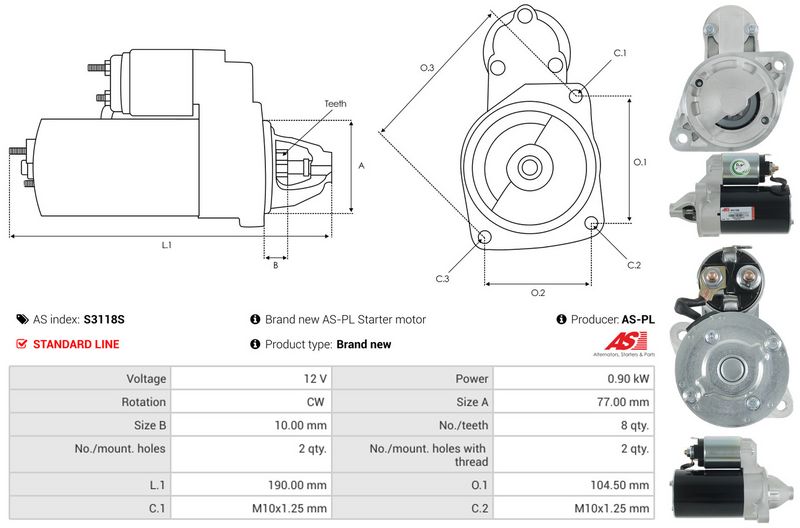 AS-PL S3118S Starter