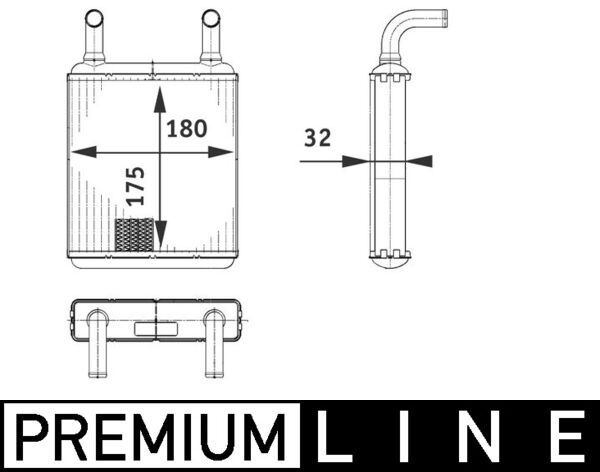 MAHLE Kachelradiateur, interieurverwarming AH 132 000P