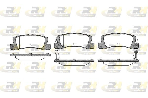 Комплект гальмівних накладок, дискове гальмо, Roadhouse 2214.02