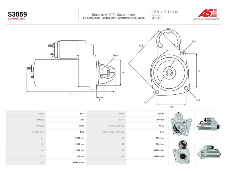 Starter, AS-PL S3059