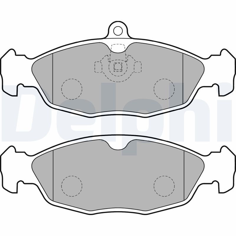 Комплект гальмівних накладок, дискове гальмо, Delphi LP1755
