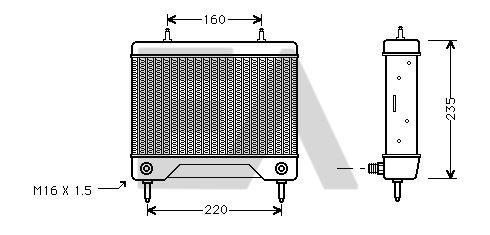 Radiador de aceite, aceite motor