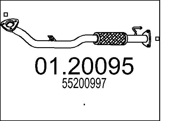 MTS kipufogócső 01.20095