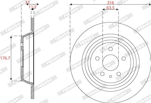 FERODO DDF2788C Brake Disc