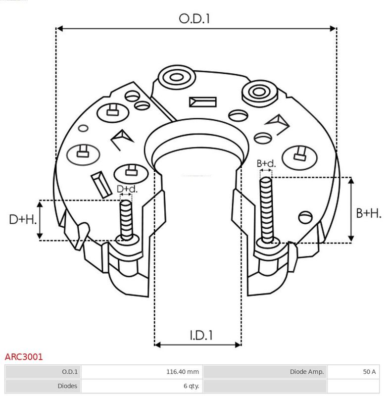 AS-PL ARC3001 Rectifier, alternator